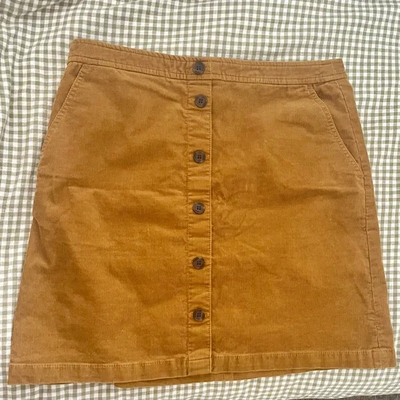 J.Crew Button-Front Corduroy Skirt, size 12 - Picture 2 of 6